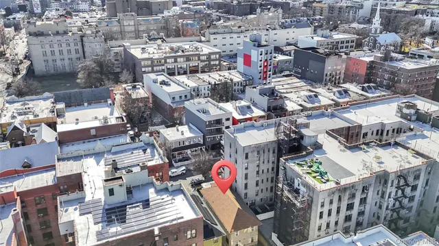 an aerial view of city