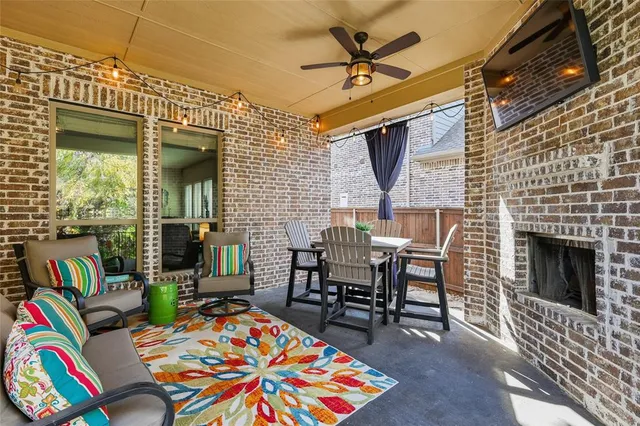 a outdoor space with furniture