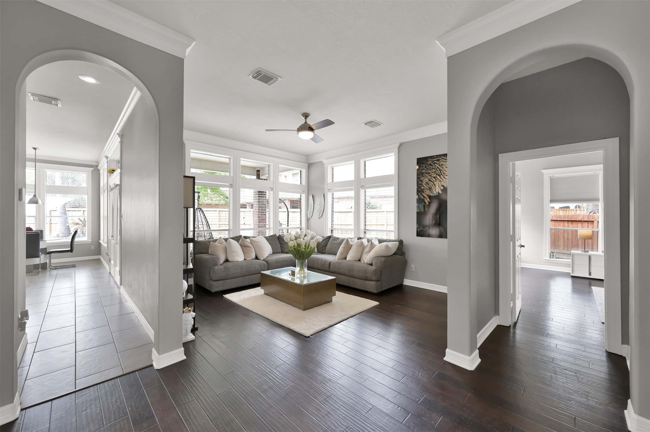 9706 Chipstead Court Spring, TX 77379 - Photo 10 of 44 Just through the French doors into an inviting formal living space, with a cozy breakfast nook to the left and your serene primary bedroom just down the hall to the right.