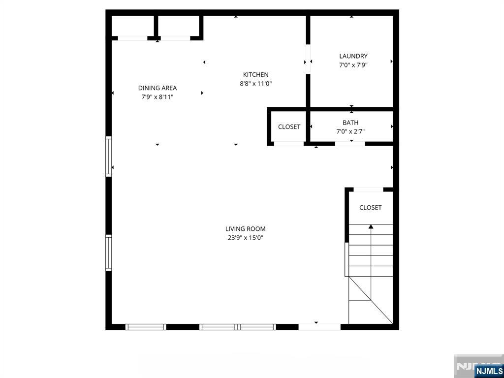 159 Market Street, Unit 1411 Newark, NJ 07102 - Photo 17 of 19 a picture of a floor plan
