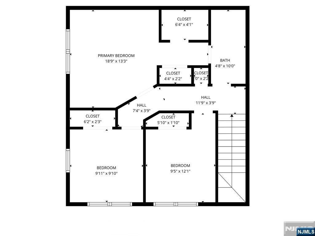 159 Market Street, Unit 1411 Newark, NJ 07102 - Photo 18 of 19 a picture of a wall with a white wall and a white wall