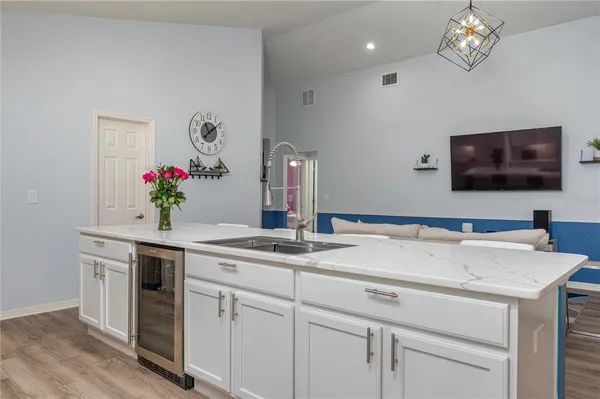 a view of a kitchen sink
