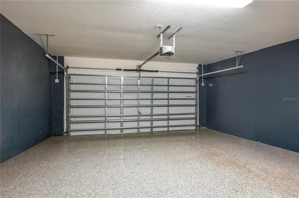 a view of a garage