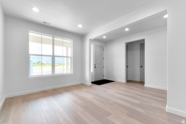 1869 South 2425 West Ogden, UT 84401 - Photo 6 of 22 Entrance foyer featuring light wood-style flooring and recessed lighting
