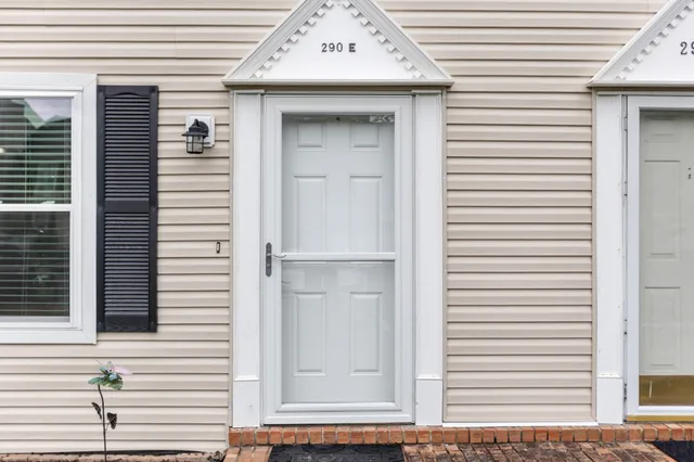 a view of a door of a house