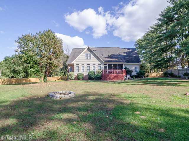 1250 Blackberry Ridge Drive High Point, NC 27265 - Photo 14 of 16 Exterior Back. Amazing Family Home with Endless Possibilities for entertaining! Outdoor Living are abundant! Screened Porch, Deck, Outdoor fire Pit, Covered Front Porch, Huge Fenced yard ~ Sellers even have a Baseball Diamond!