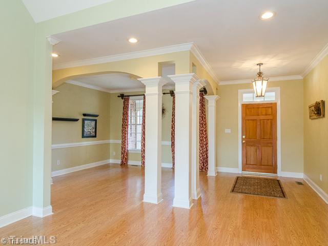 Living Room. Spacious Living Area Shows Dining Room