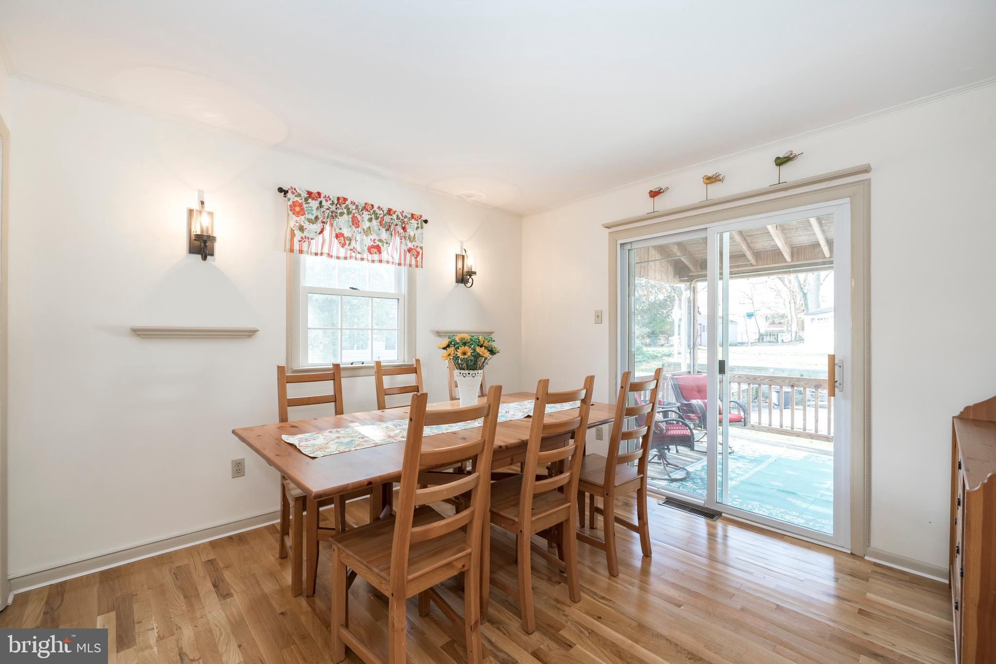 Dining Room with access to the covered Deck