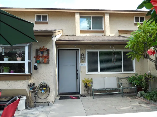 a front view of a house with entryway