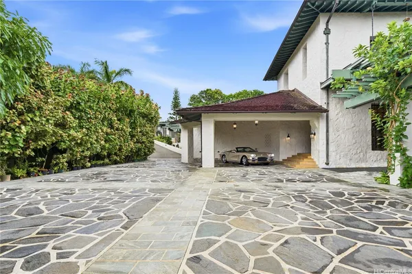 a view of a house with a patio