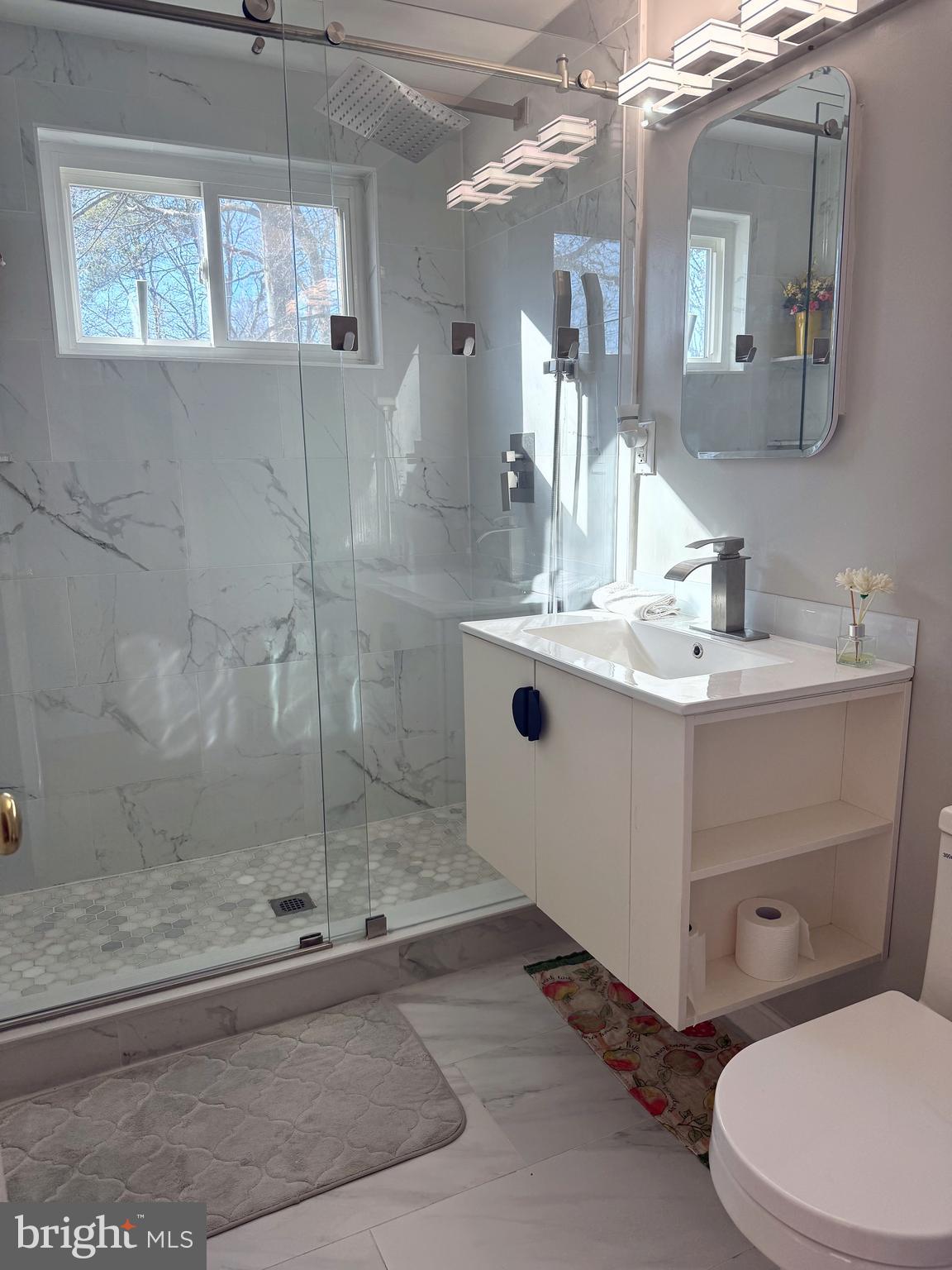 8621 Kenilworth Drive Springfield, VA 22151 - Photo 17 of 21 a bathroom with a sink a toilet and shower