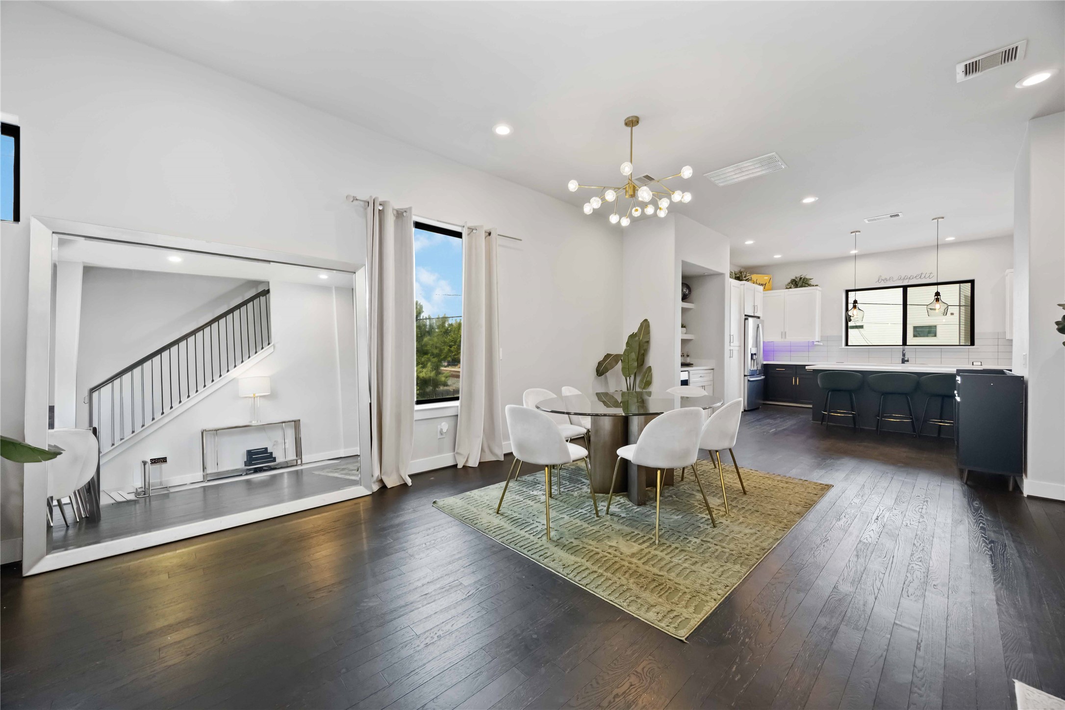 4235 Allen Street Houston, TX 77007 - Photo 3 of 23 a living room with furniture and a wooden floor