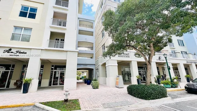 a view of a building with street view
