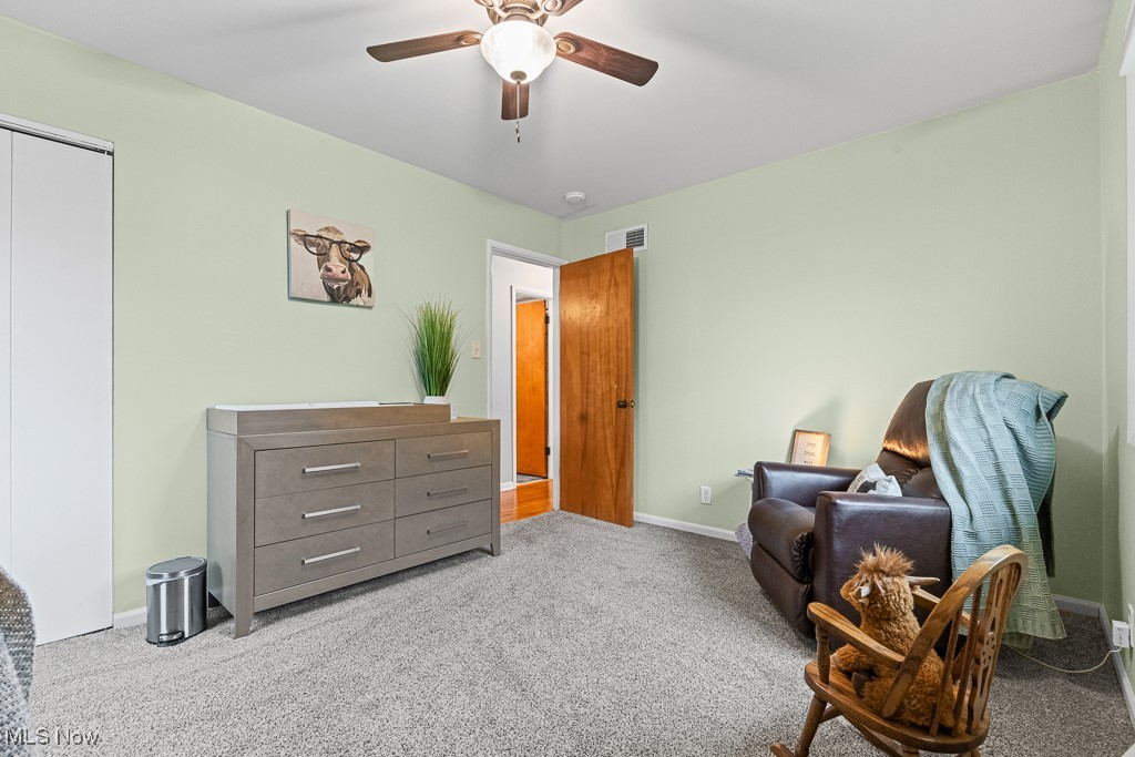 4000 Kenneth Road Stow, OH 44224 - Photo 21 of 50 Sitting room with carpet and a ceiling fan
