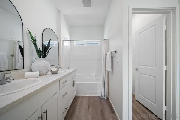 a en suite bathroom with a sink