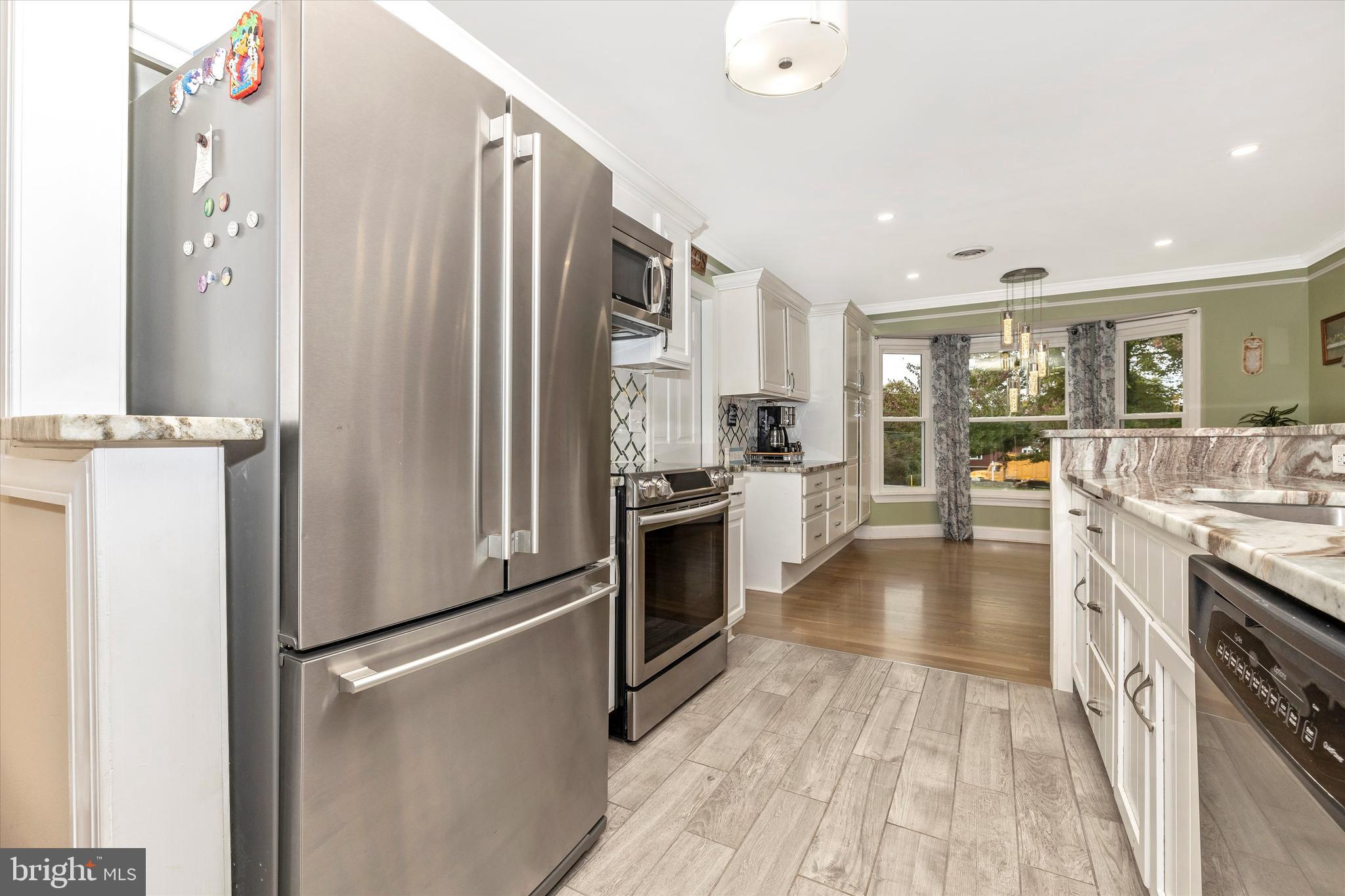 Stainless steel appliances.