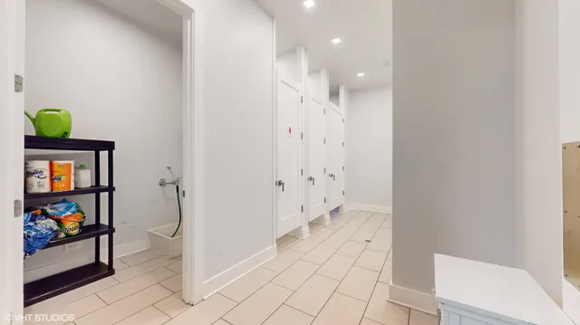 a view of hallway with a hallway