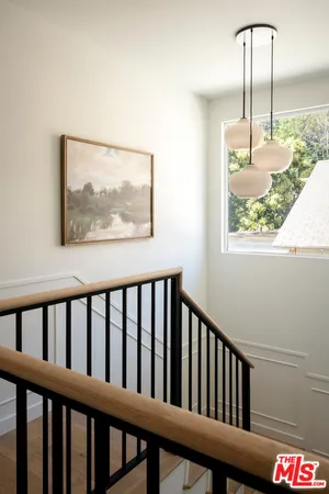 a view of small space with racks on the wall