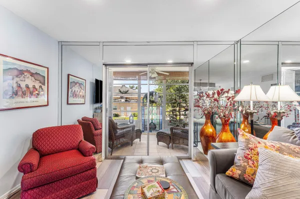 a living room filled with furniture