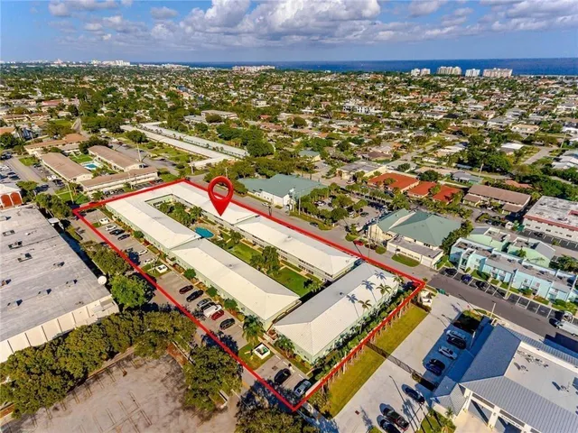 an aerial view of a city