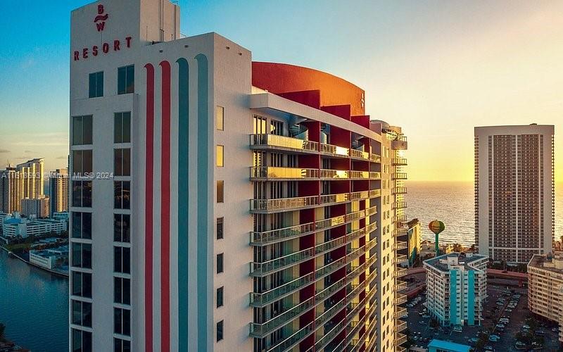 2602 East Hallandale Beach Boulevard, Unit R807 Hallandale Beach, FL 33009 - Photo 2 of 37 a front view of a building