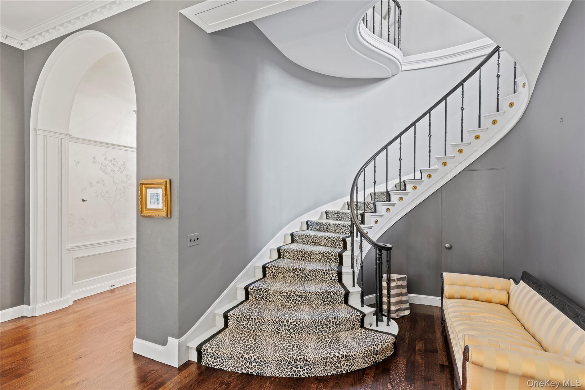393 Oyster Bay Road Mill Neck, NY 11765 - Photo 6 of 38 Entrance Hall with Elliptical Stairs