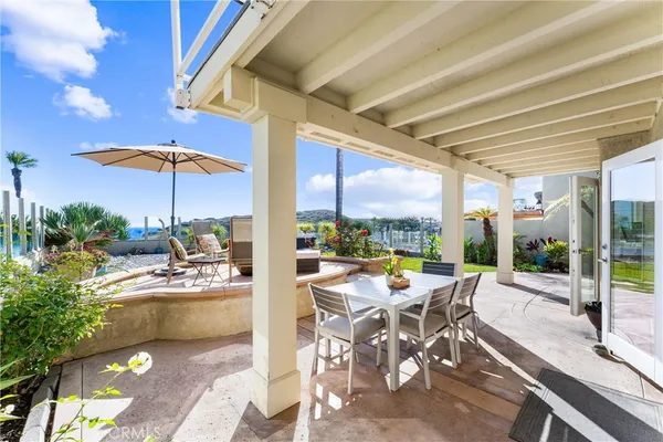 a outdoor space with furniture