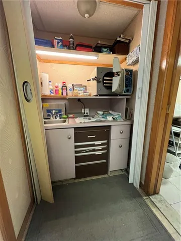 a room with storage and utility