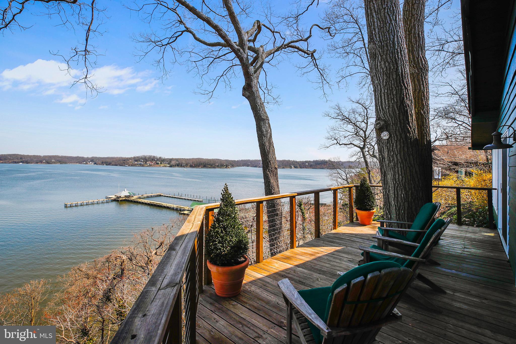 137 Friar Tuck Road Annapolis, MD 21405 - Photo 7 of 9 Front Deck - Water View - tree removed from deck