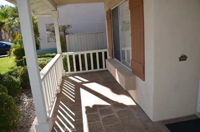 a view of balcony and stairs