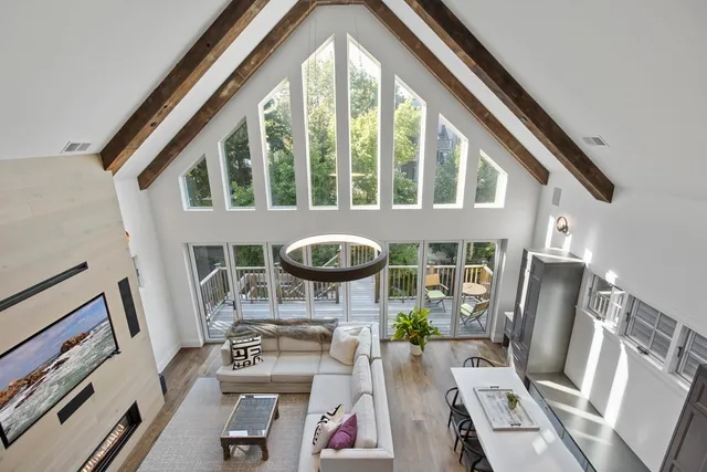 a room with furniture and wooden floor