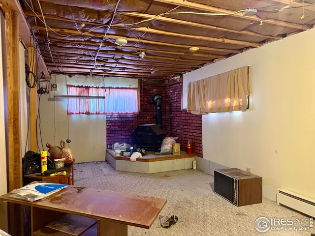 a room with furniture