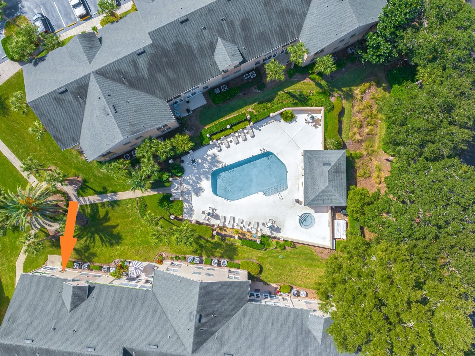 500 Augusta Circle St. Augustine, FL 32086 - Photo 27 of 39 an aerial view of a house with a yard and garden
