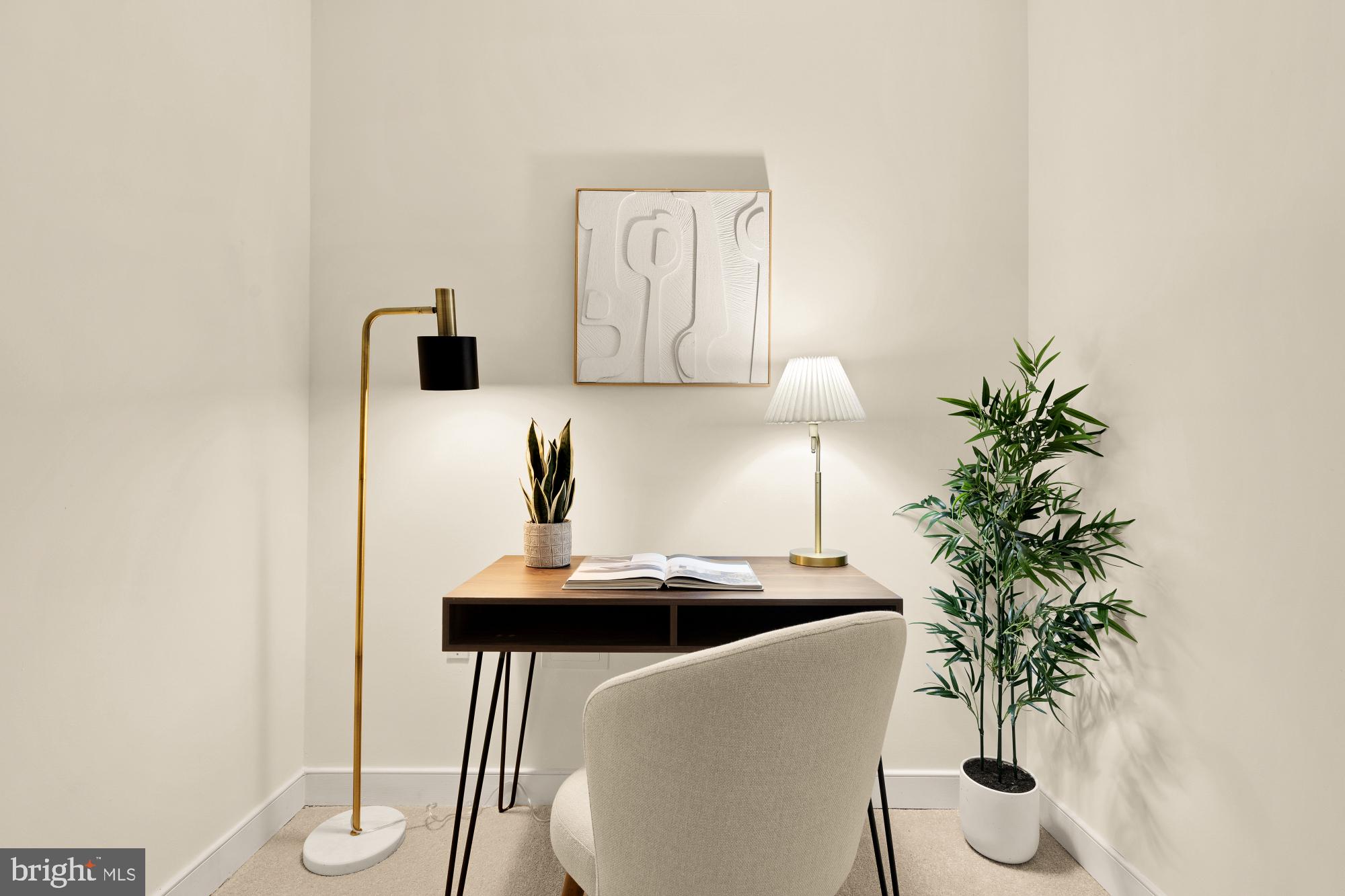 1117 10th Street Northwest, Unit 908 Washington, DC 20001 - Photo 15 of 19 a living room with furniture and potted plant
