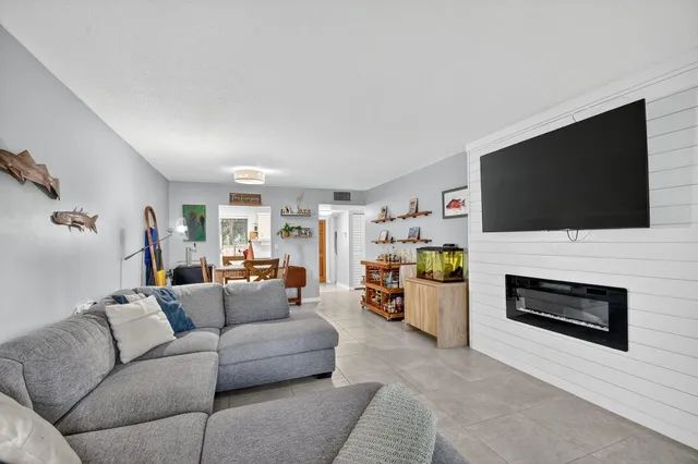 a living room with furniture and a couch