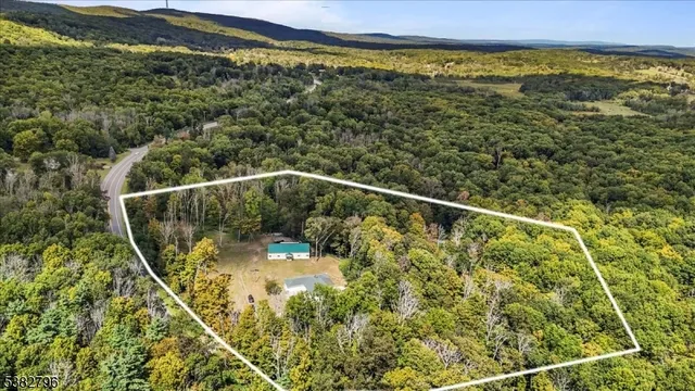 a view of a swimming pool and a mountain