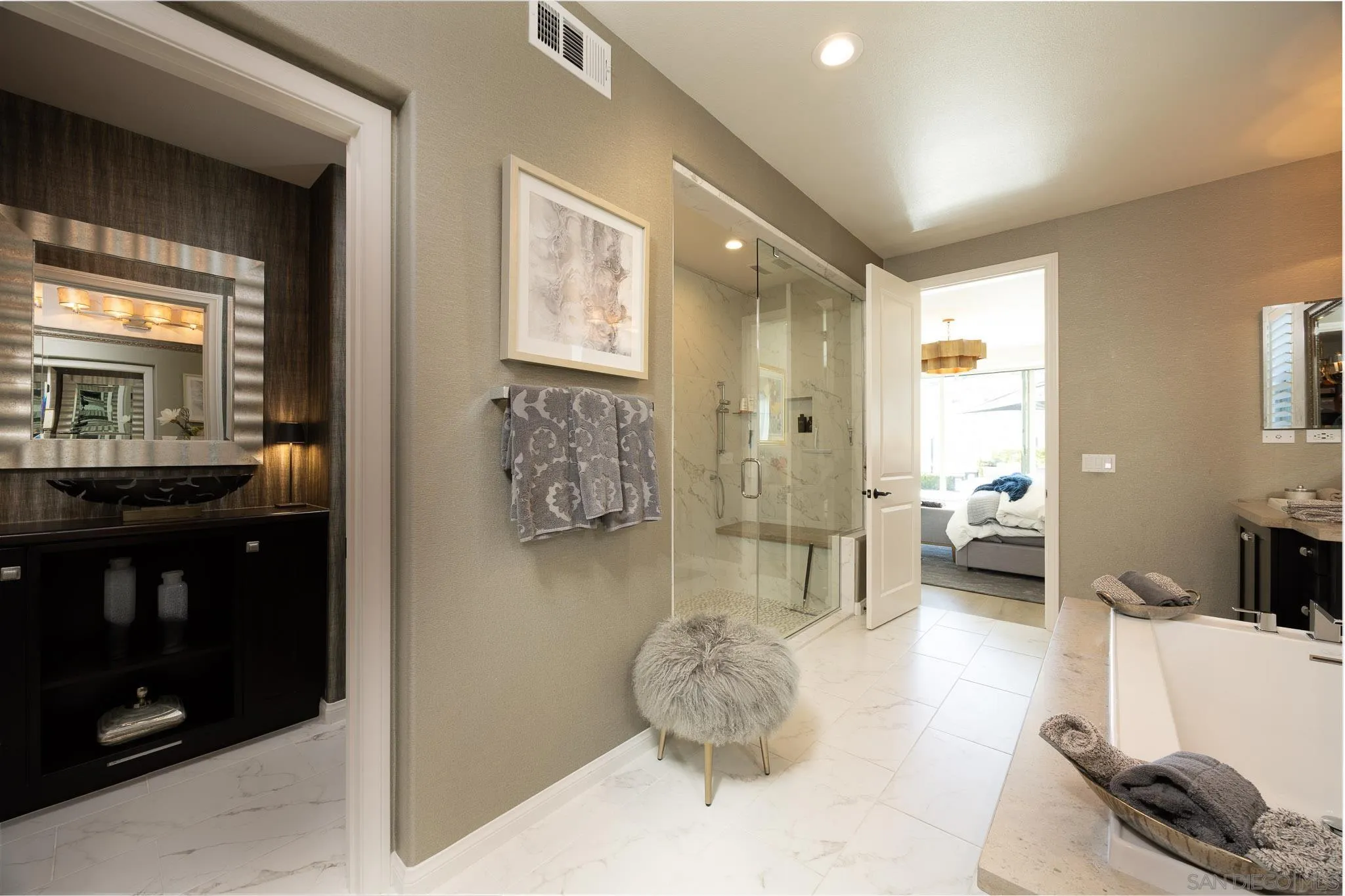 8112 Auberge Circle San Diego, CA 92127 - Photo 13 of 45 a living room with furniture and a fireplace