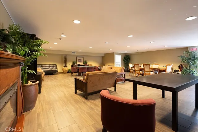 a view of parking garage with cars