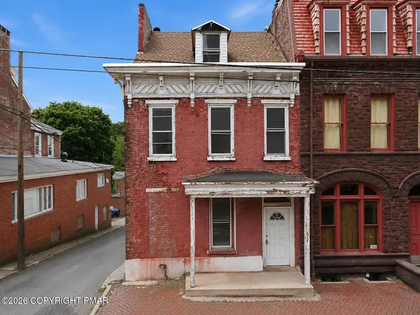 a front view of a house