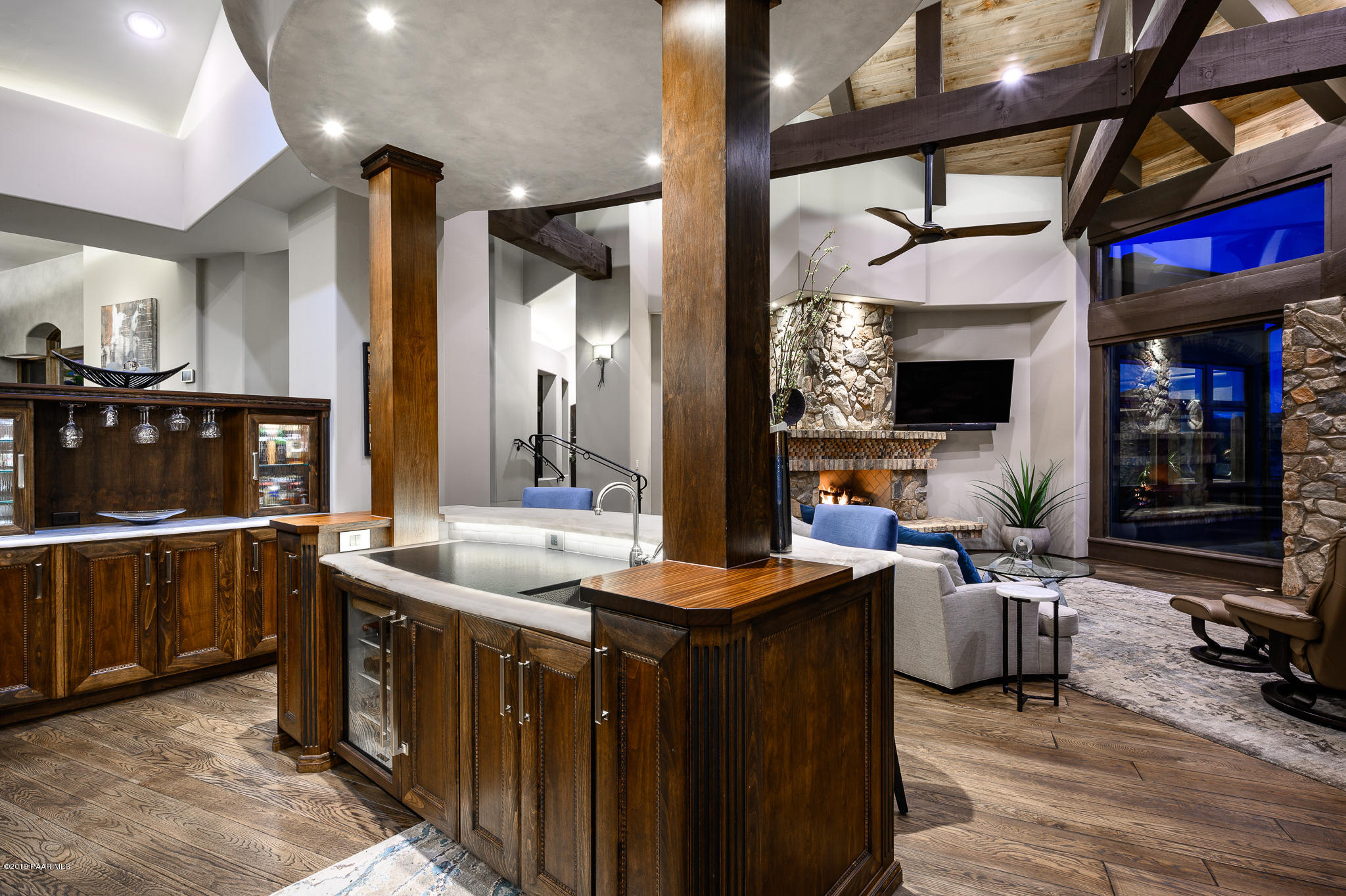 6785 West Almosta Ranch Road Prescott, AZ 86305 - Photo 27 of 81 a kitchen with stainless steel appliances granite countertop a sink and a stove