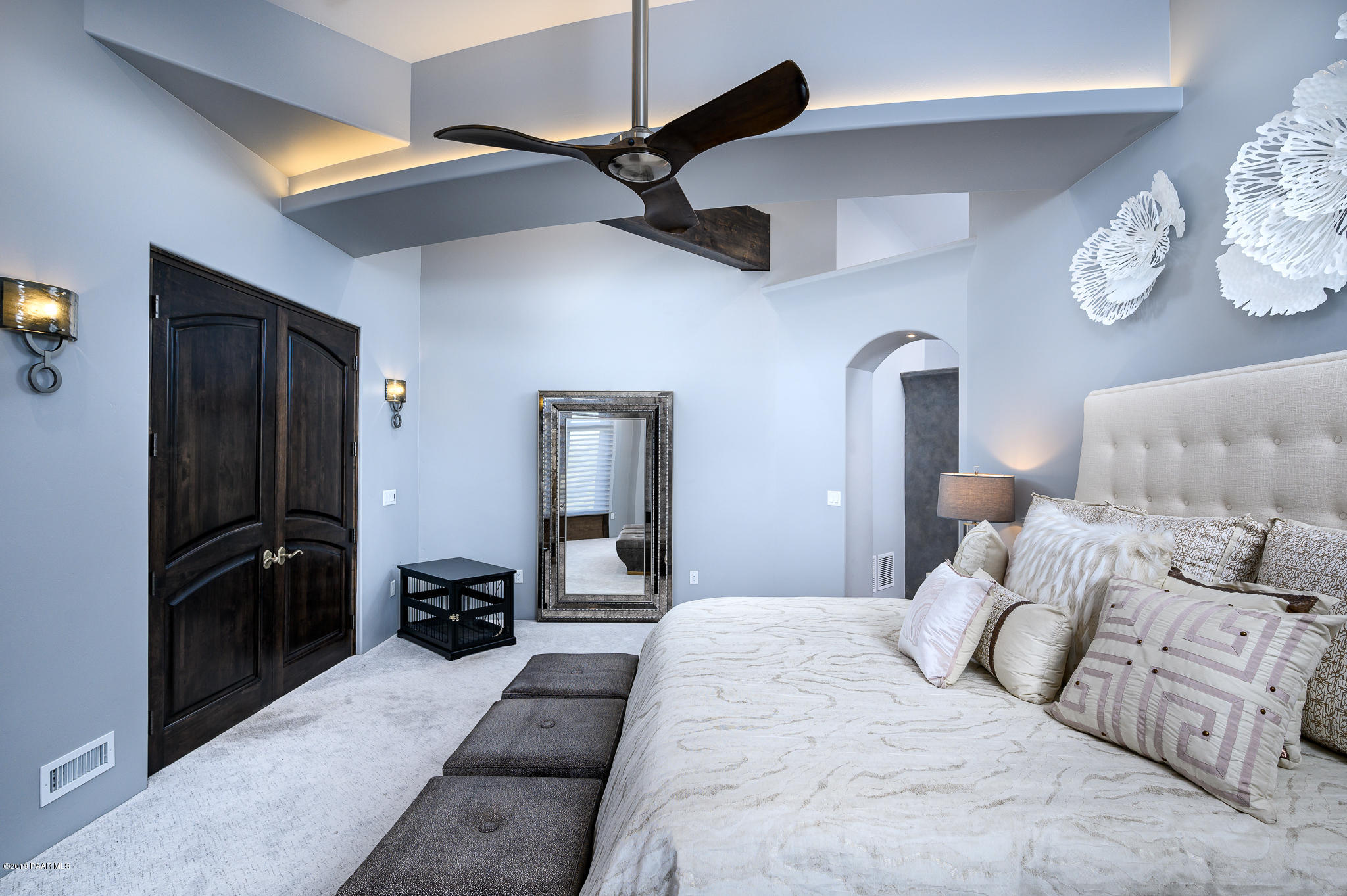 6785 West Almosta Ranch Road Prescott, AZ 86305 - Photo 29 of 81 a bedroom with a bed and a refrigerator