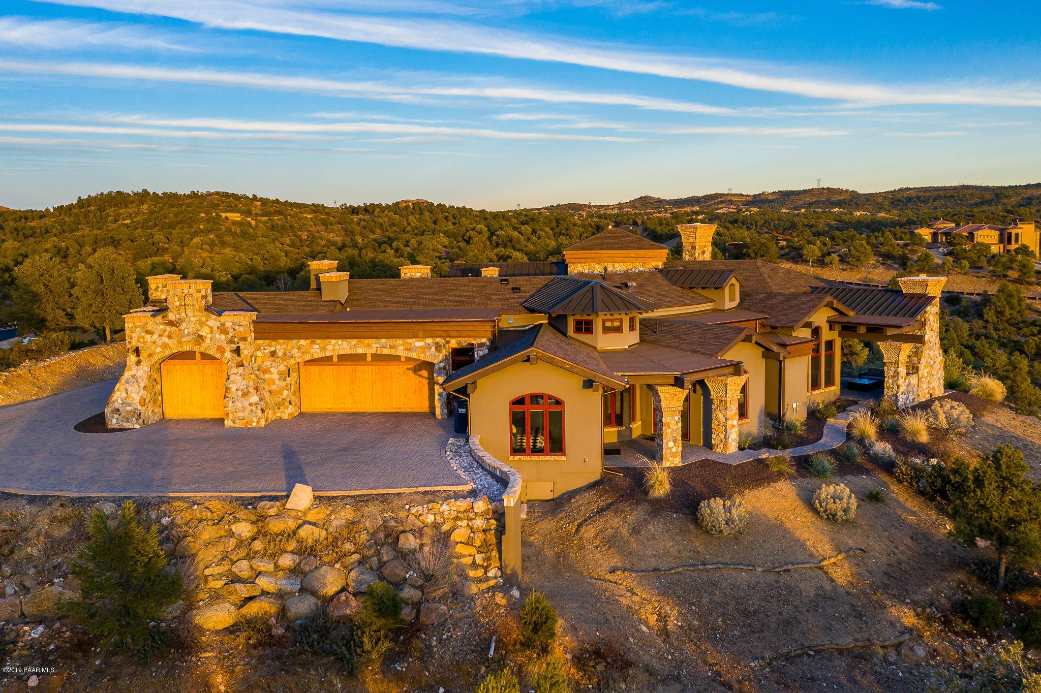 6785 West Almosta Ranch Road Prescott, AZ 86305 - Photo 76 of 81 an aerial view of residential houses with outdoor space