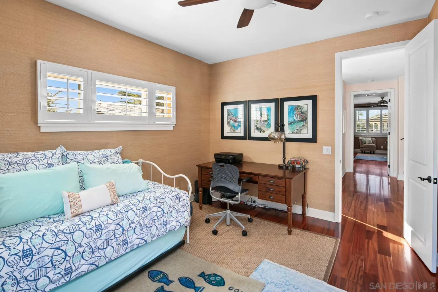 149 3rd Street Encinitas, CA 92024 - Photo 19 of 26 a living room with furniture and a wooden floor
