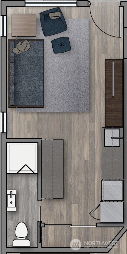 1884 Front Street, Unit B Lynden, WA 98264 - Photo 5 of 14 a bathroom with a sink and mirror