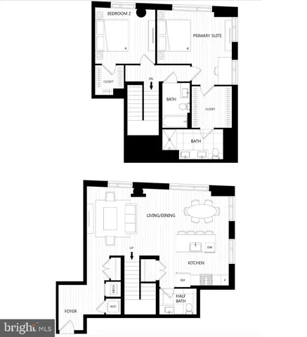 a picture of a bench in front of a mirror