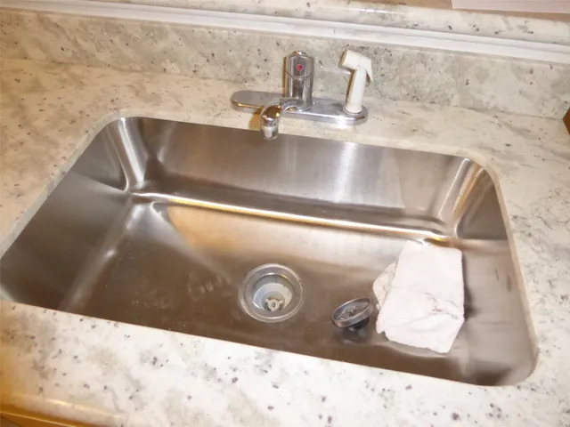 a close view of sink