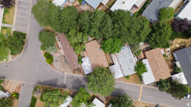 2875 North 400 West, Unit 7 Layton, UT 84041 - Photo 25 of 29 Aerial perspective highlighting a residential area with mature trees