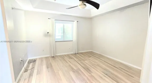 an empty room with a natural light