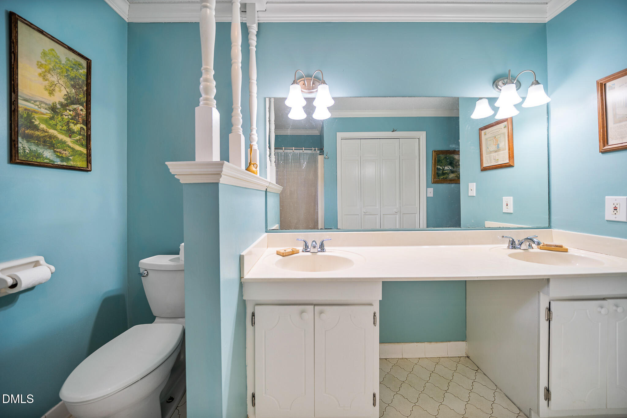 79 South Pleasant Street Angier, NC 27501 - Photo 20 of 52 a bathroom with a toilet sink and mirror