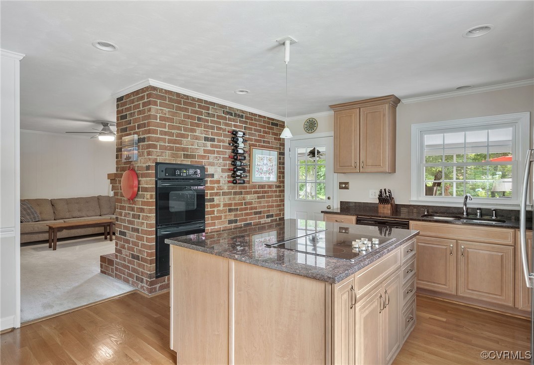 6412 Gaines Mill Road Mechanicsville, VA 23111 - Photo 11 of 33 a kitchen with stainless steel appliances granite countertop a stove sink and cabinets